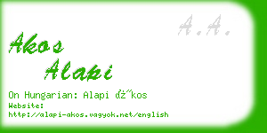 akos alapi business card